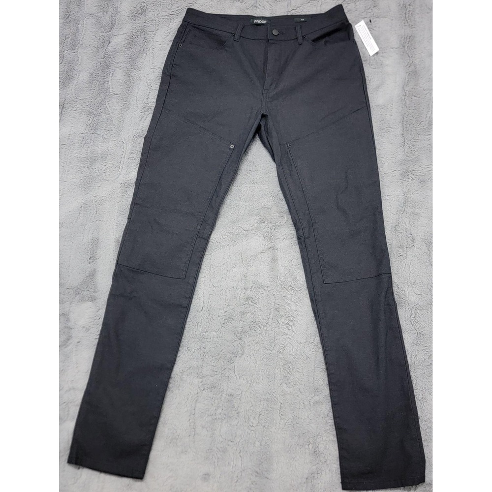 Proof Pants Mens 34x36 Gray Rover Double Knee Work Slim Utility 5-Pocket